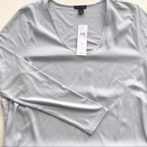 NWT Ann Taylor mixed media long sleeve tee